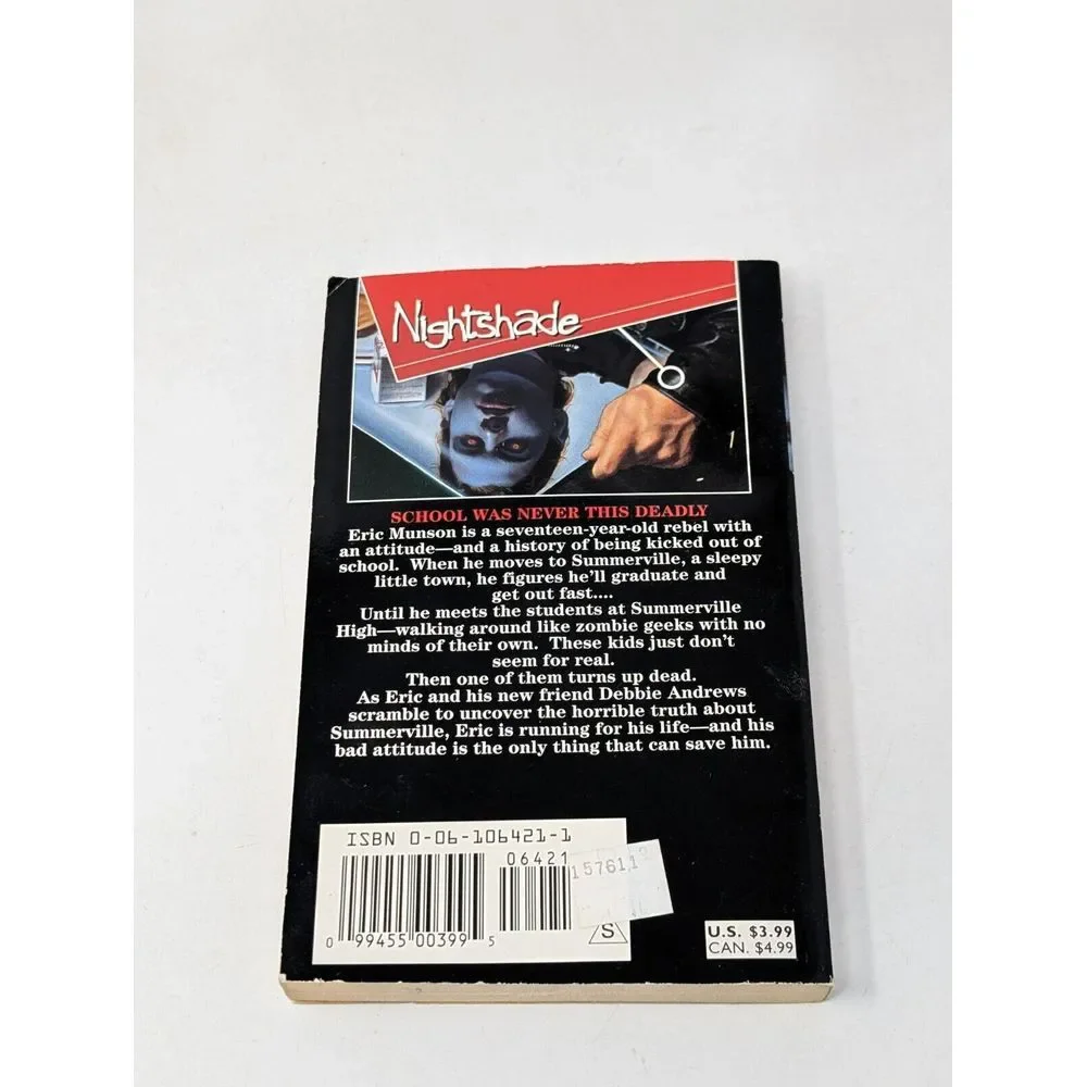 Nightshade Attitude Problem by Andrew Coleman Horror Paperback Book‎ 1996 Harper